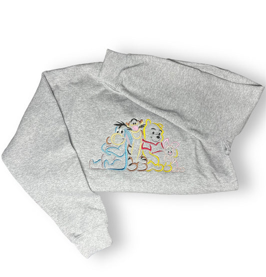 Youth Sweatshirt with Winnie The Poo and Friends Embroidered Design