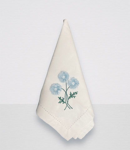 Embroidered Cotton Napkins with Fringe Design - Set Of 6