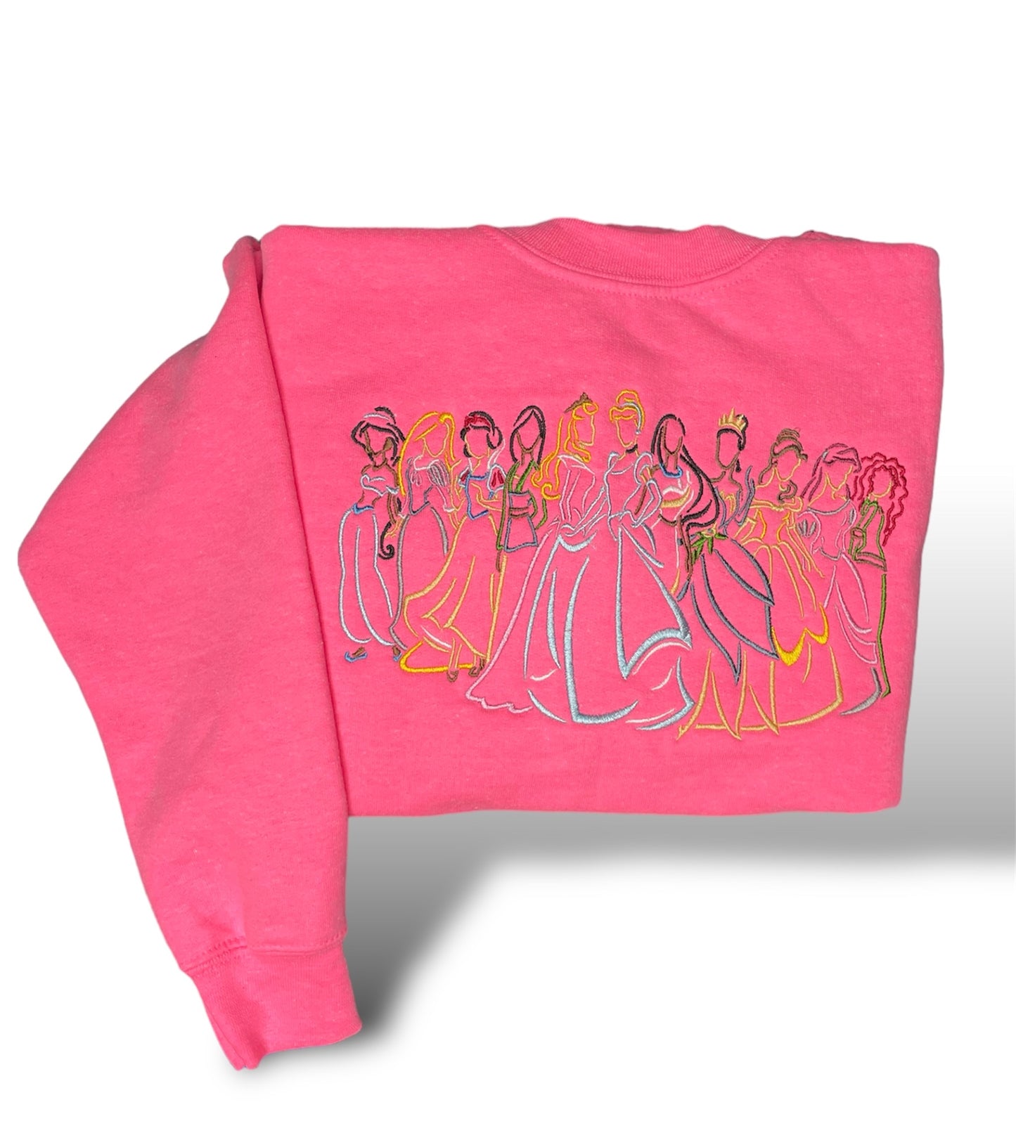 Youth Sweatshirt with Embroidered Enchanting Princesses Design