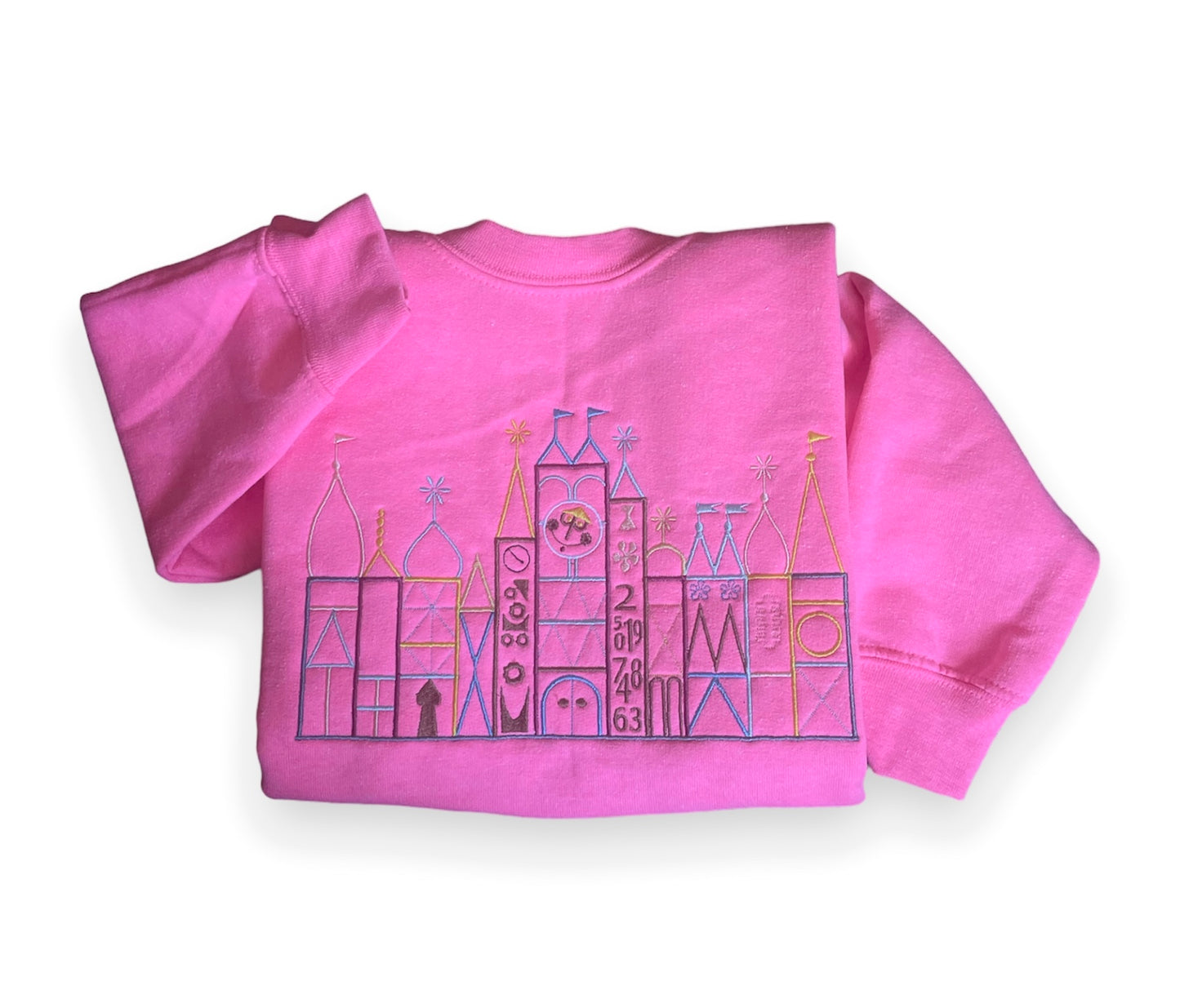 Youth Sweatshirt with Embroidered World of Wonders Design