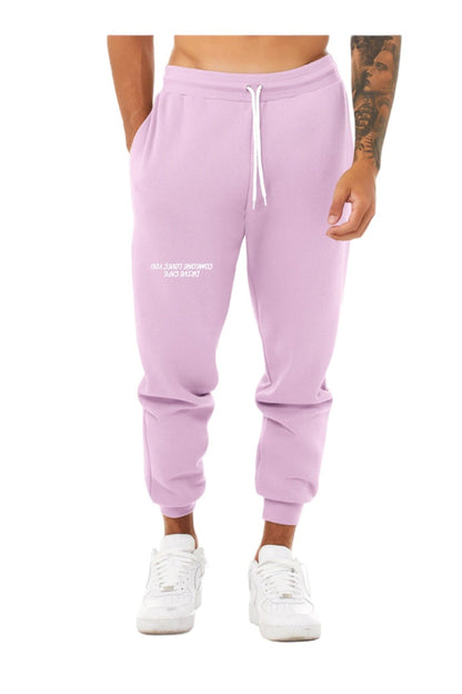 Cozy Reminder Embroidered Sweatpants: "Drive Safe, Someone Loves You"