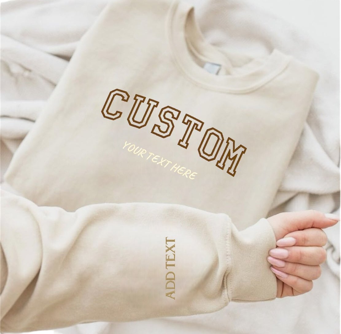 Custom Embroidered Sweater: Personalize with Your Own Text